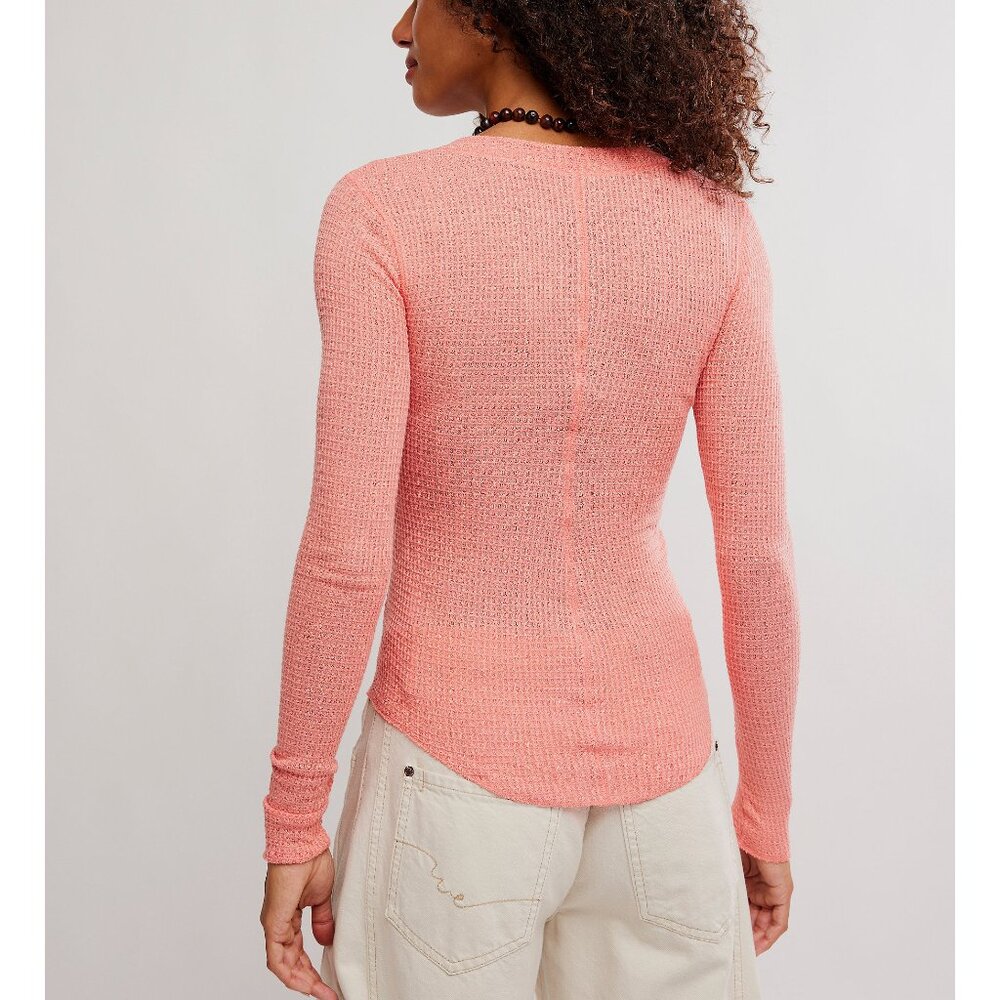 FREE PEOPLE Going Places Cardi / Coral Crimson - Picture 3 of 6